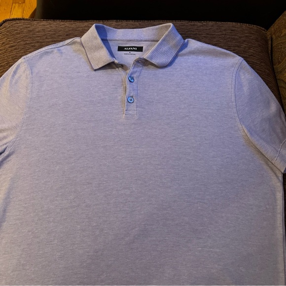 Alfani Polo Shirt Mens Medium Short Sleeve Soft Comfort Lavender - Picture 6 of 7